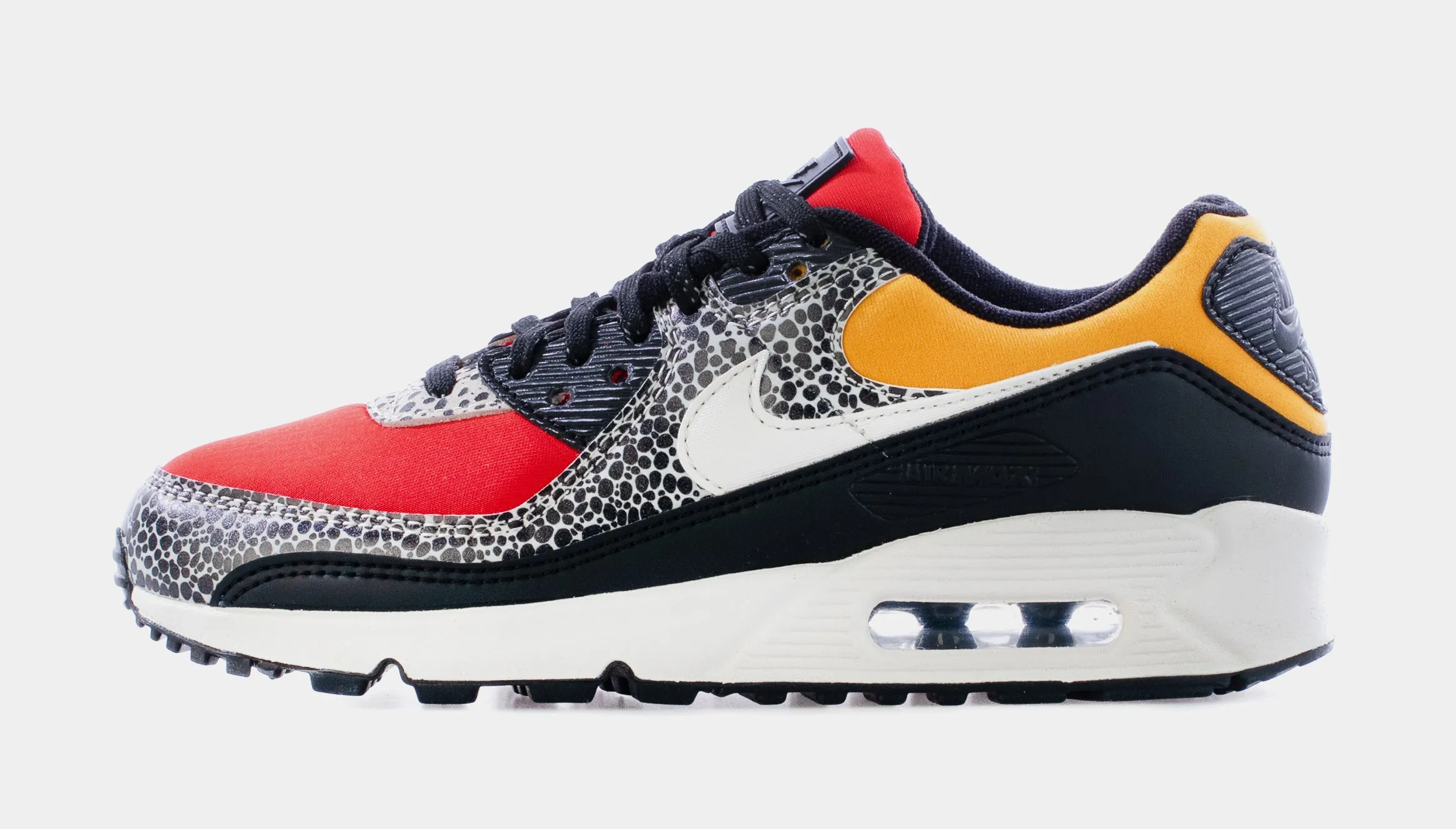 Air Max 90 SE Womens Lifestyle Shoes (Black/Chile Red/Pollen Yellow)