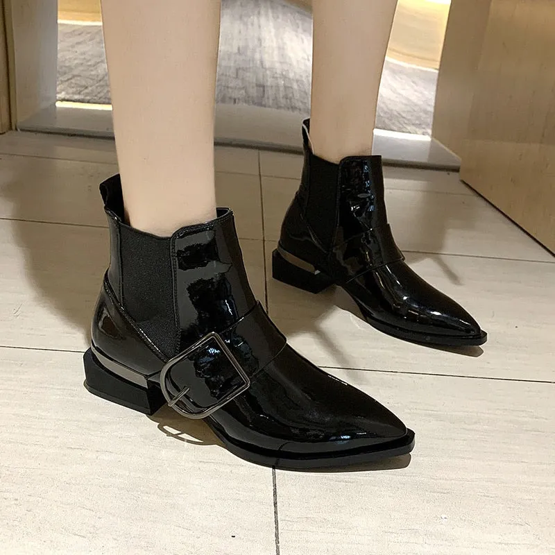 Amozae-2024 Fashion Ladies High Heels Boots Women Autumn Early WInter Shoes Elegant Ladies Ankle Boots Black Heels 4cm A2937