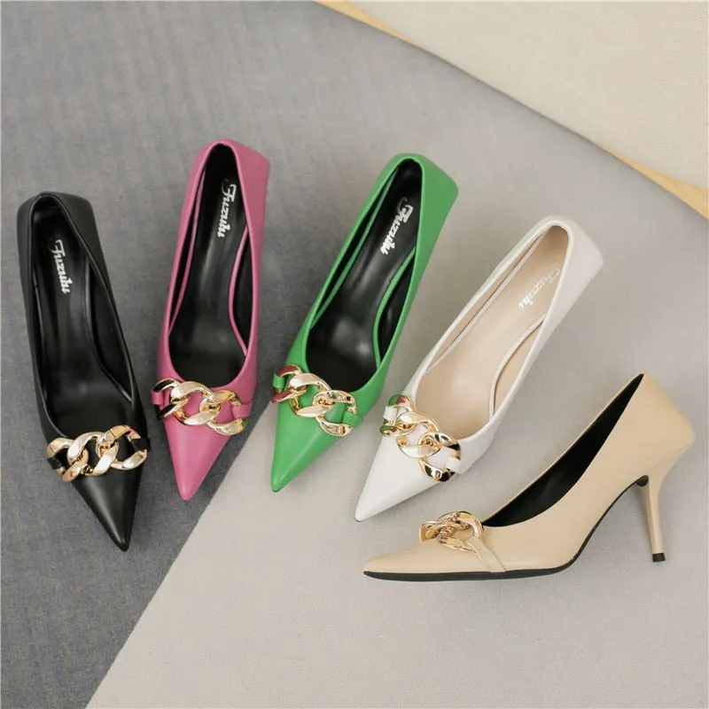 Amozae-2024 Luxury Women Green 8cm High Heels Pumps Scarpins Office Lady Designer Prom Stiletto Low Heels Dress Wedding Bridal Shoes