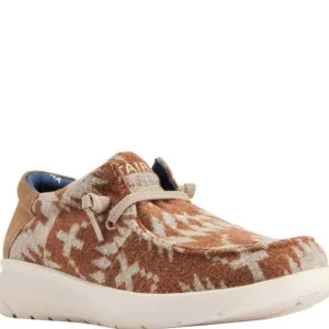 Ariat Men's Hilo Stretch Lace Tan Aztec Wooly Casual Shoe