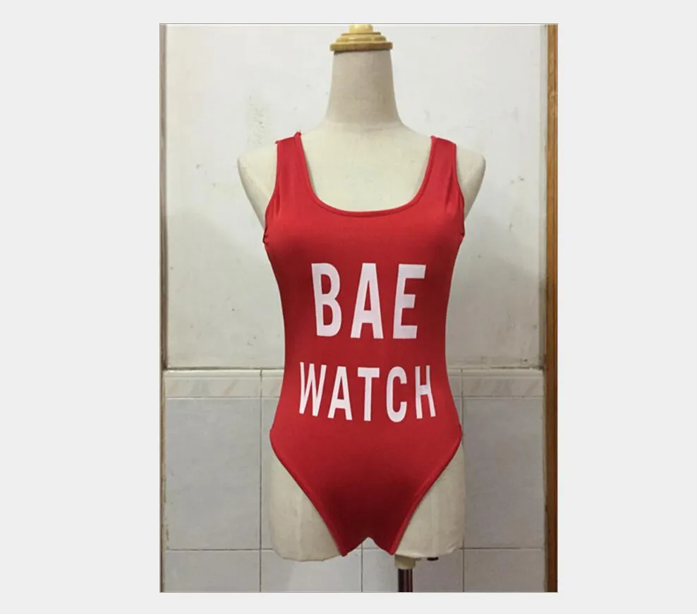 Backless Swim Bathing Suit Bae Watch, free shipping