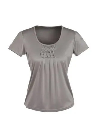 Biz Ladies Deco Pleat Knit Top