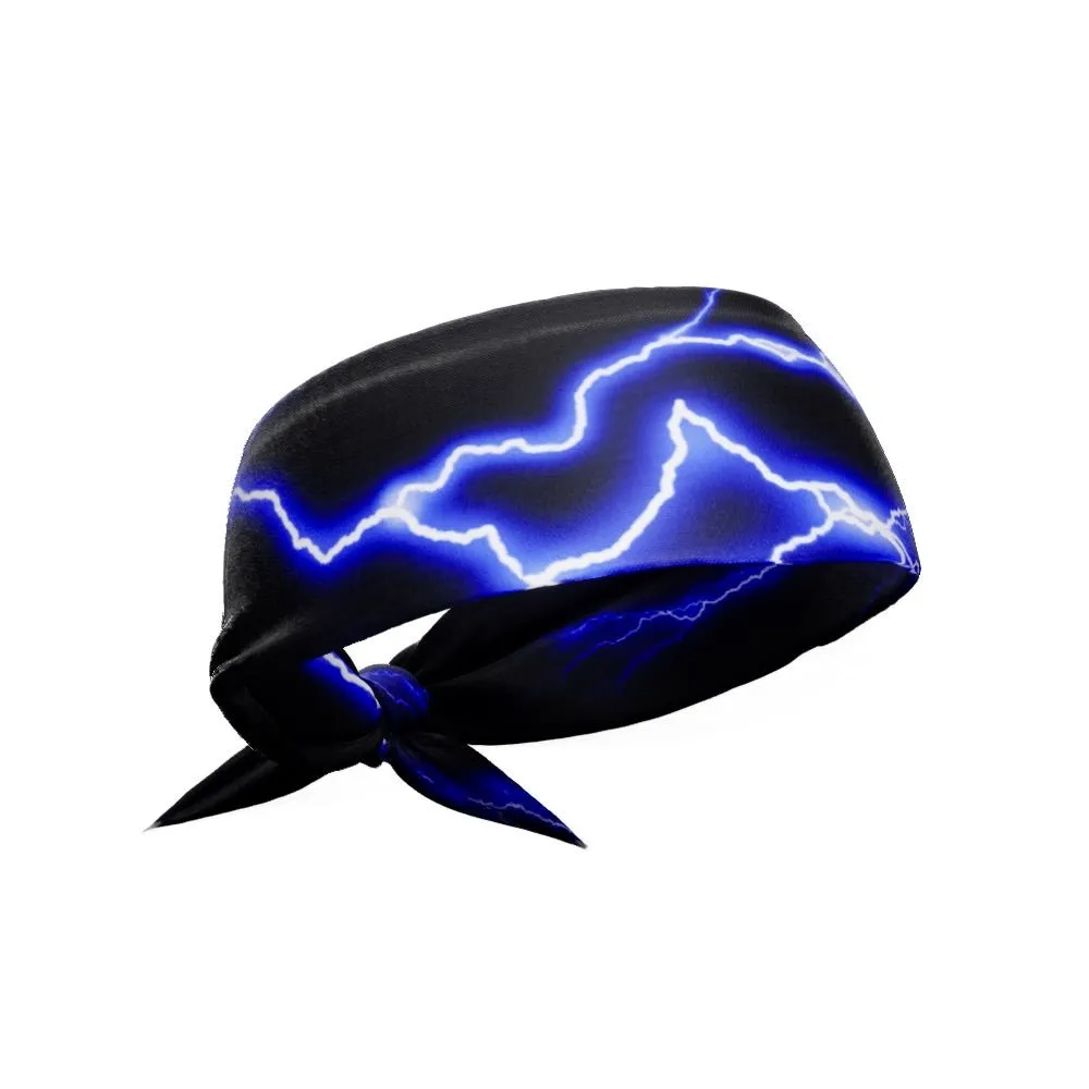 Blue Lightning Tie Headband