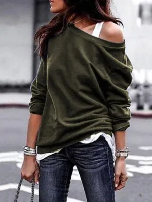 Casual Long Sleeves Solid Color Blouses Shirts Tops