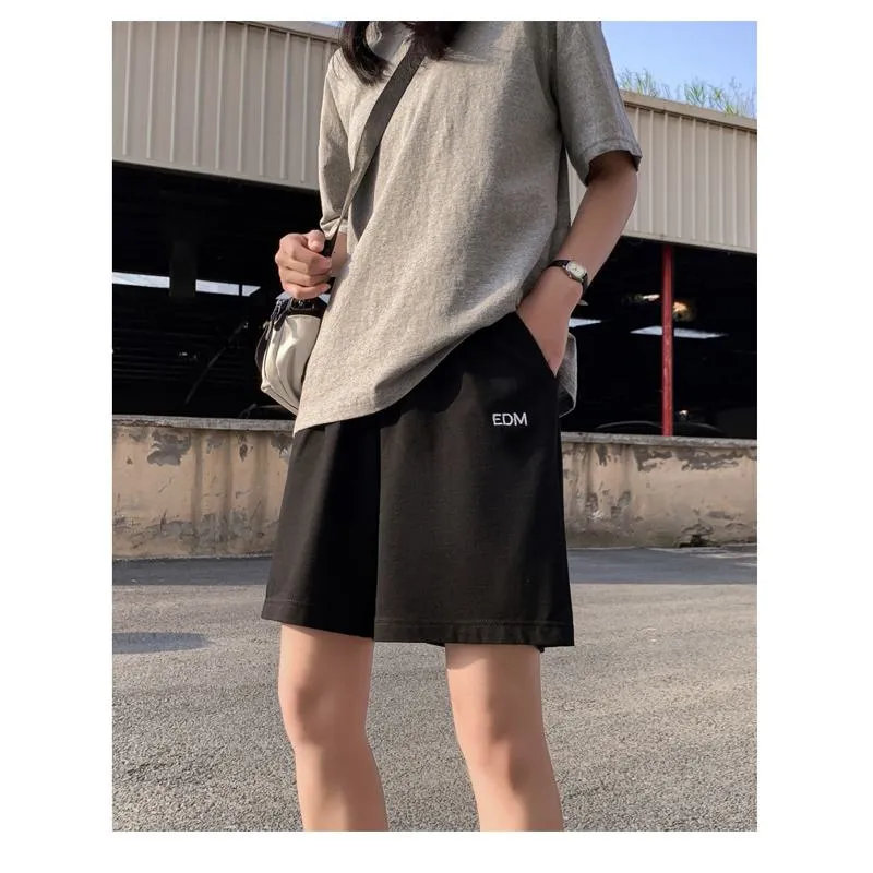 Casual Loose Fit Sports Straight Cotton Thin Bermuda Shorts