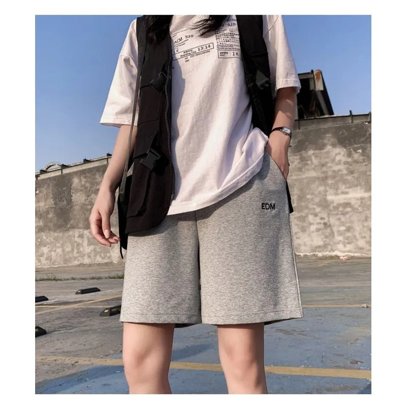 Casual Loose Fit Sports Straight Cotton Thin Bermuda Shorts