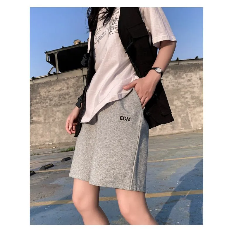 Casual Loose Fit Sports Straight Cotton Thin Bermuda Shorts