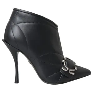 Dolce & Gabbana Black Leather Di Lambskin Boot