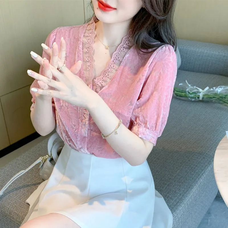 Fairy Lace V-Neck Blouse