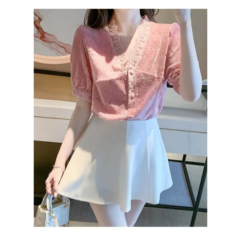 Fairy Lace V-Neck Blouse