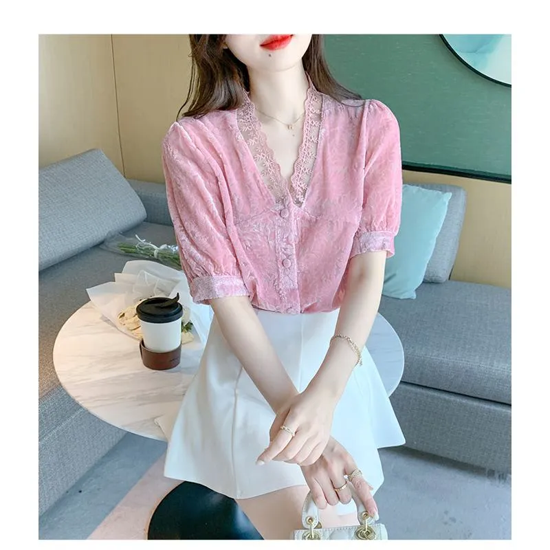 Fairy Lace V-Neck Blouse