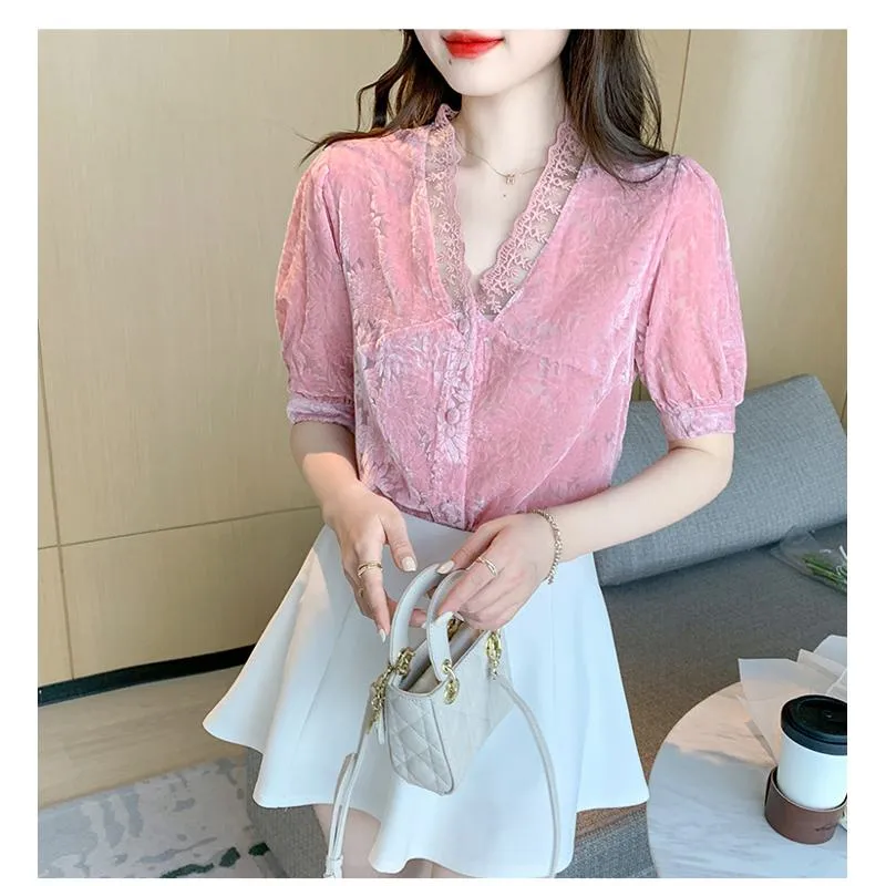 Fairy Lace V-Neck Blouse