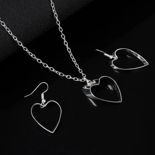 Fashion Silver Jewelry Sets Pendant & Necklaces Drop Earrings For Women Sets Free Shipping Jewelry Sets Wedding Party Set