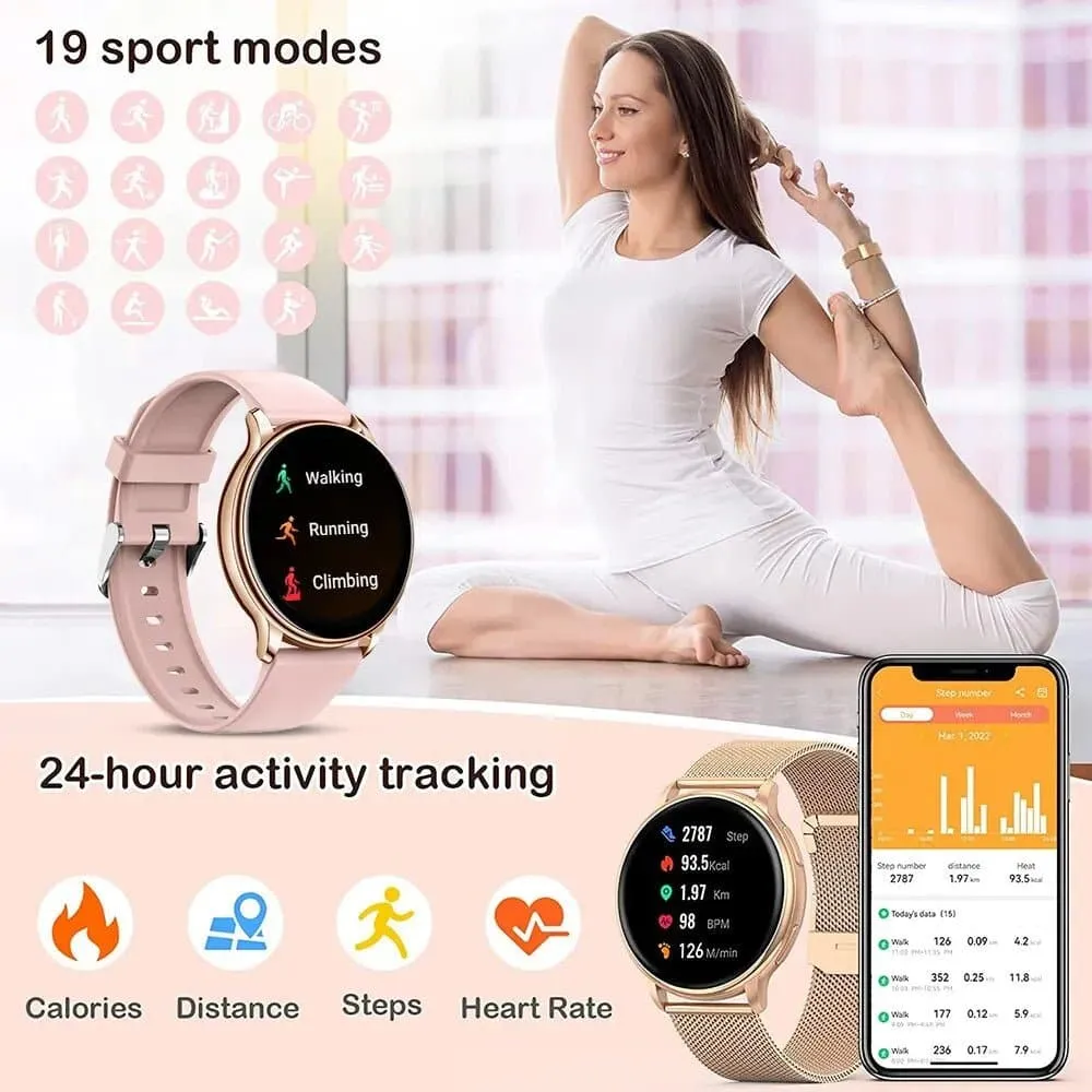 Fitness Tracker Smartwatch with Heart Rate Monitor, Sleep Tracker, and Blood Pressure Monitor