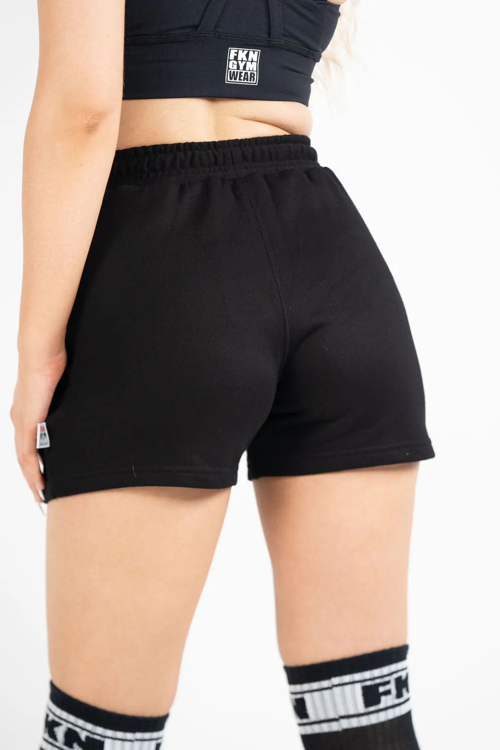 FKNLIFT | Women's Cotton Gym Shorts | Black