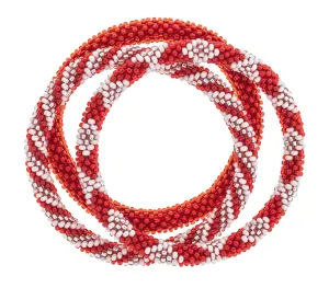 Game Day Roll-On® Bracelets <br> Red & White