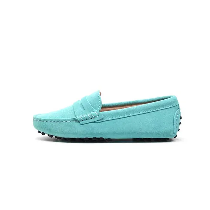 Genuine Leather Spring Flat Shoes Casual Loafers Slip On Women's Flats Shoes Moccasins Lady Driving Shoes