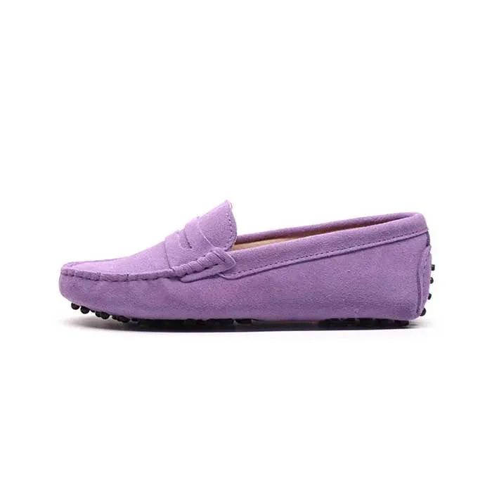 Genuine Leather Spring Flat Shoes Casual Loafers Slip On Women's Flats Shoes Moccasins Lady Driving Shoes