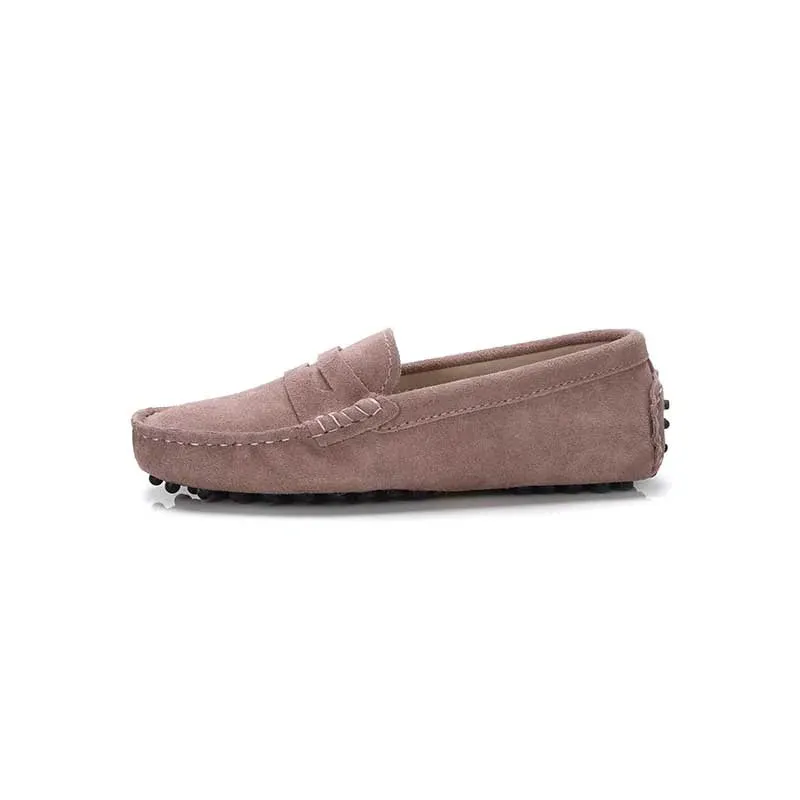 Great Women Genuine Leather Spring Flat Shoes Casual Loafers Slip On Women's Flats Shoes Moccasins Lady Driving Shoes