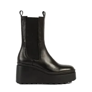 Kajsa Black Platform Chelsea Boots