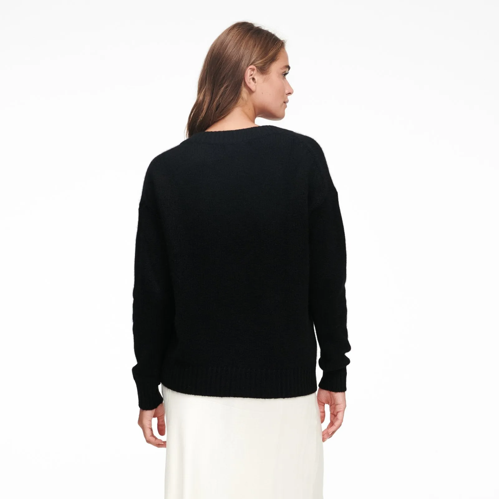 Luxe Cashmere Oversized V-Neck Sweater