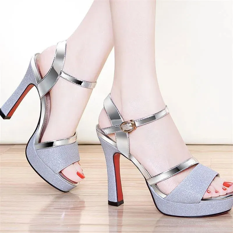 Luxury Open Toe High Heels