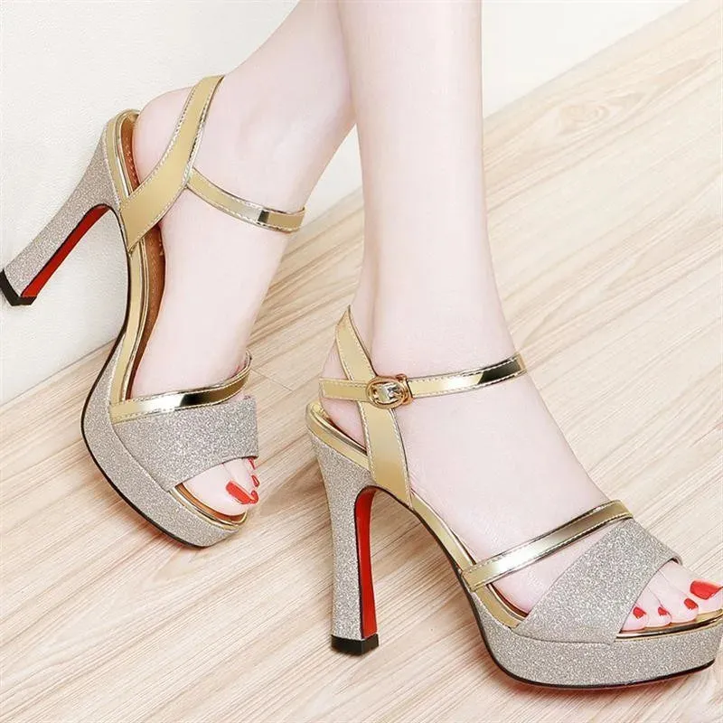 Luxury Open Toe High Heels