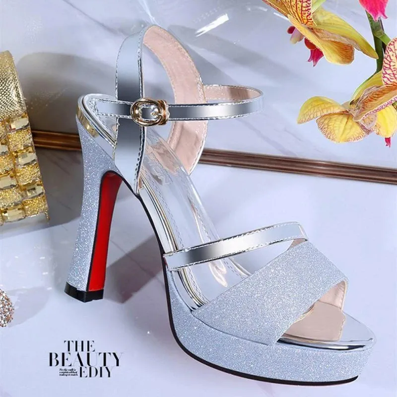 Luxury Open Toe High Heels