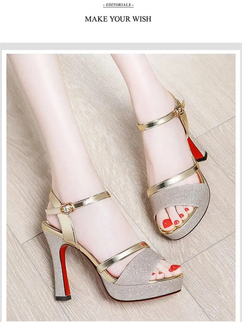 Luxury Open Toe High Heels