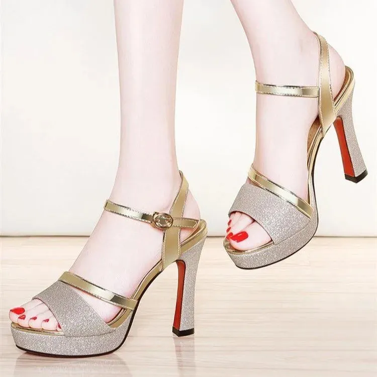 Luxury Open Toe High Heels