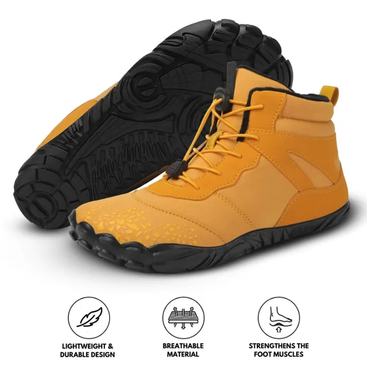 Men's Barefoot shoes Winter Waterproof Trail Running shoes Warm Lined Snow shoes Unisex Outdoor Non-slip Winter Boots