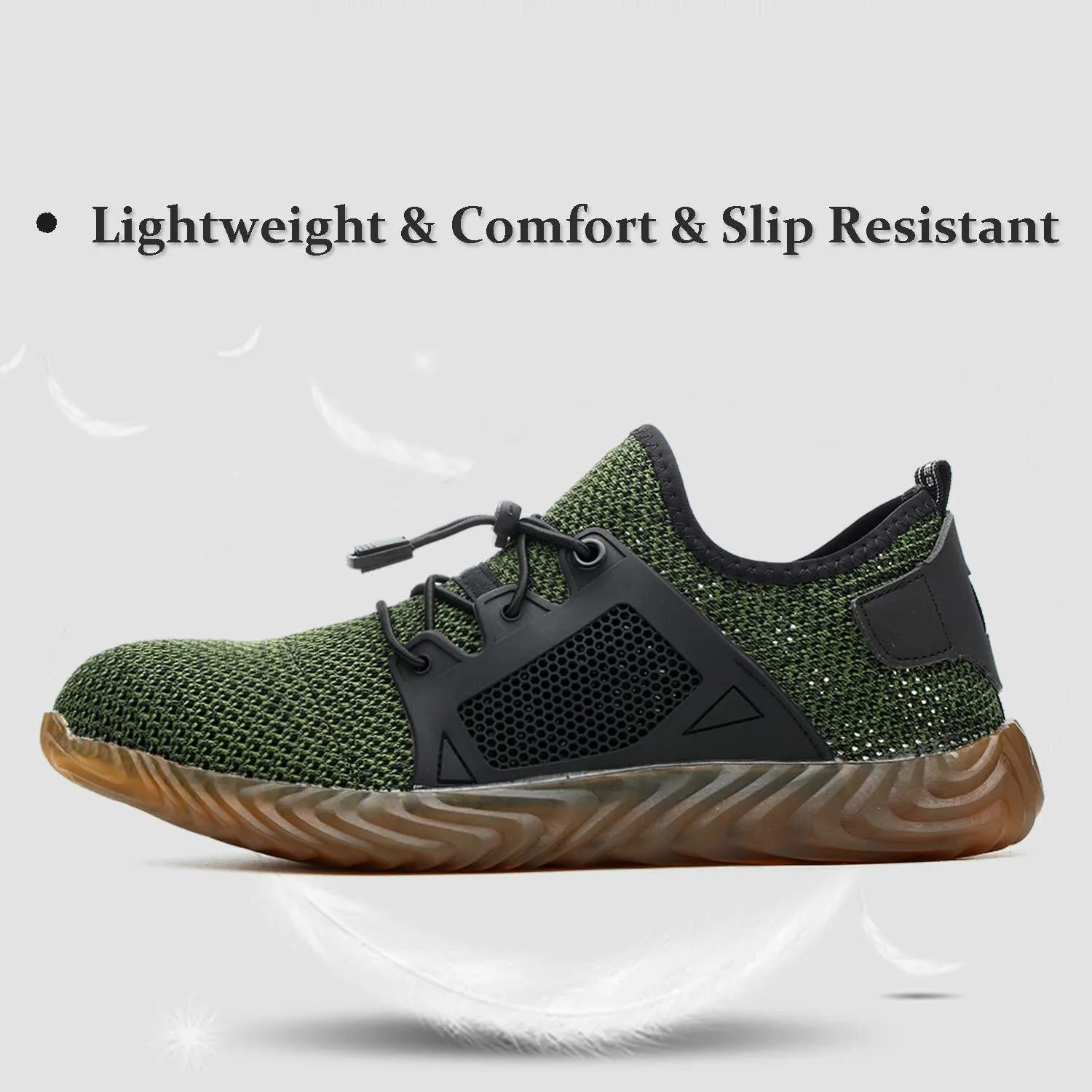 Men's Work Shoes Mesh Breathable Lightweight Comfortable Steel Toe Safety Industrial Construction Non-slip shoes