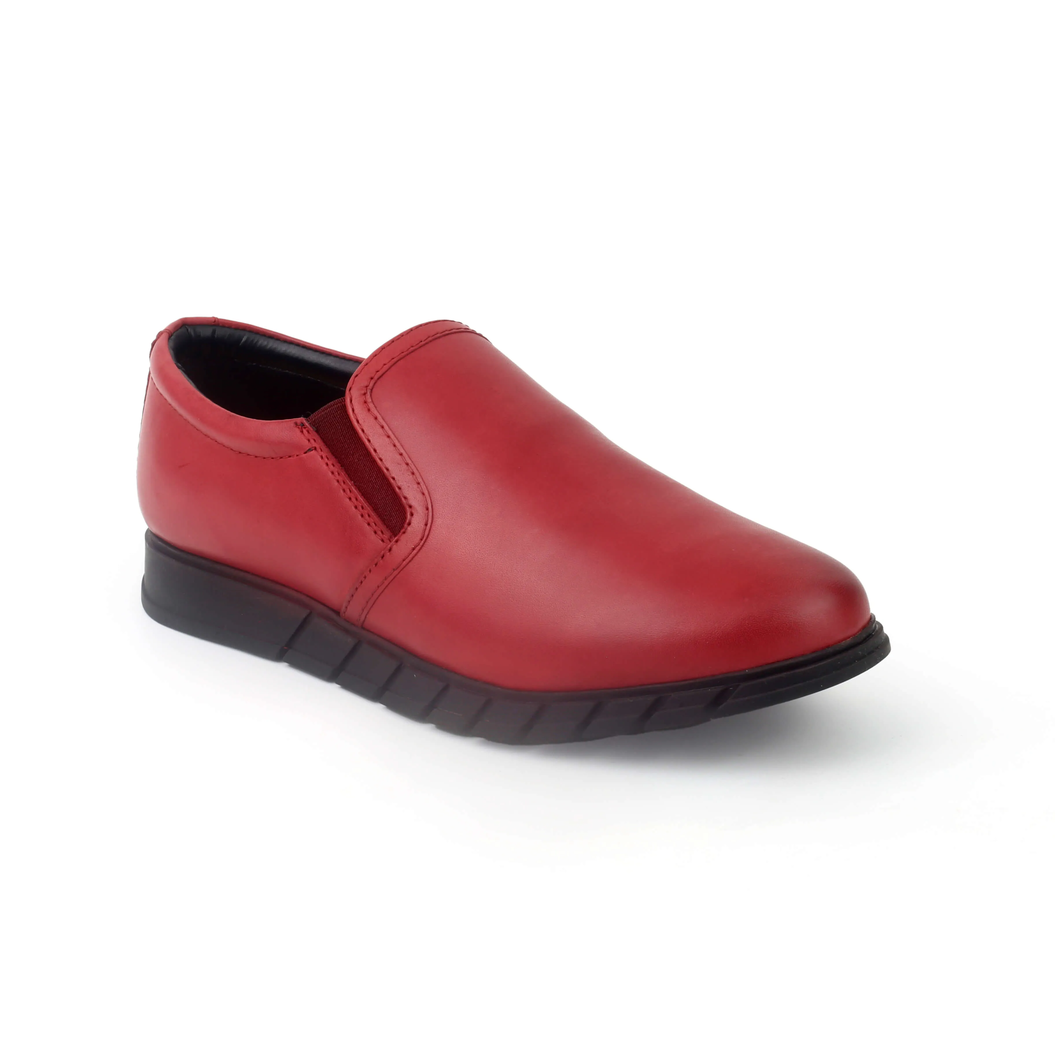 Mova Women's Comfort Fit Leather Slip-Ons LD65 - Red