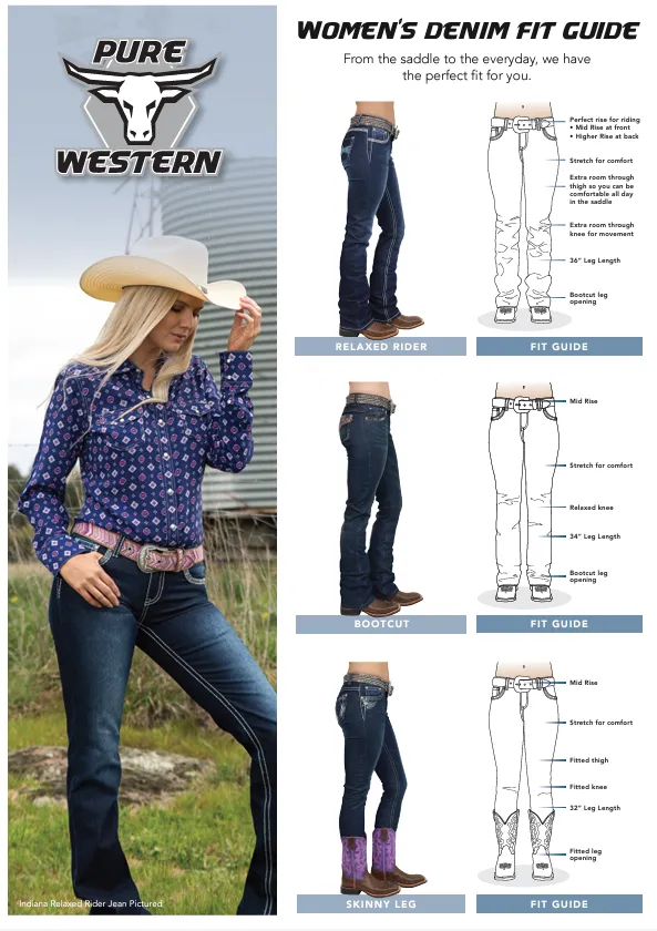 Pure Western Ladies Carole Relaxed Rider Jean - PCP2210610