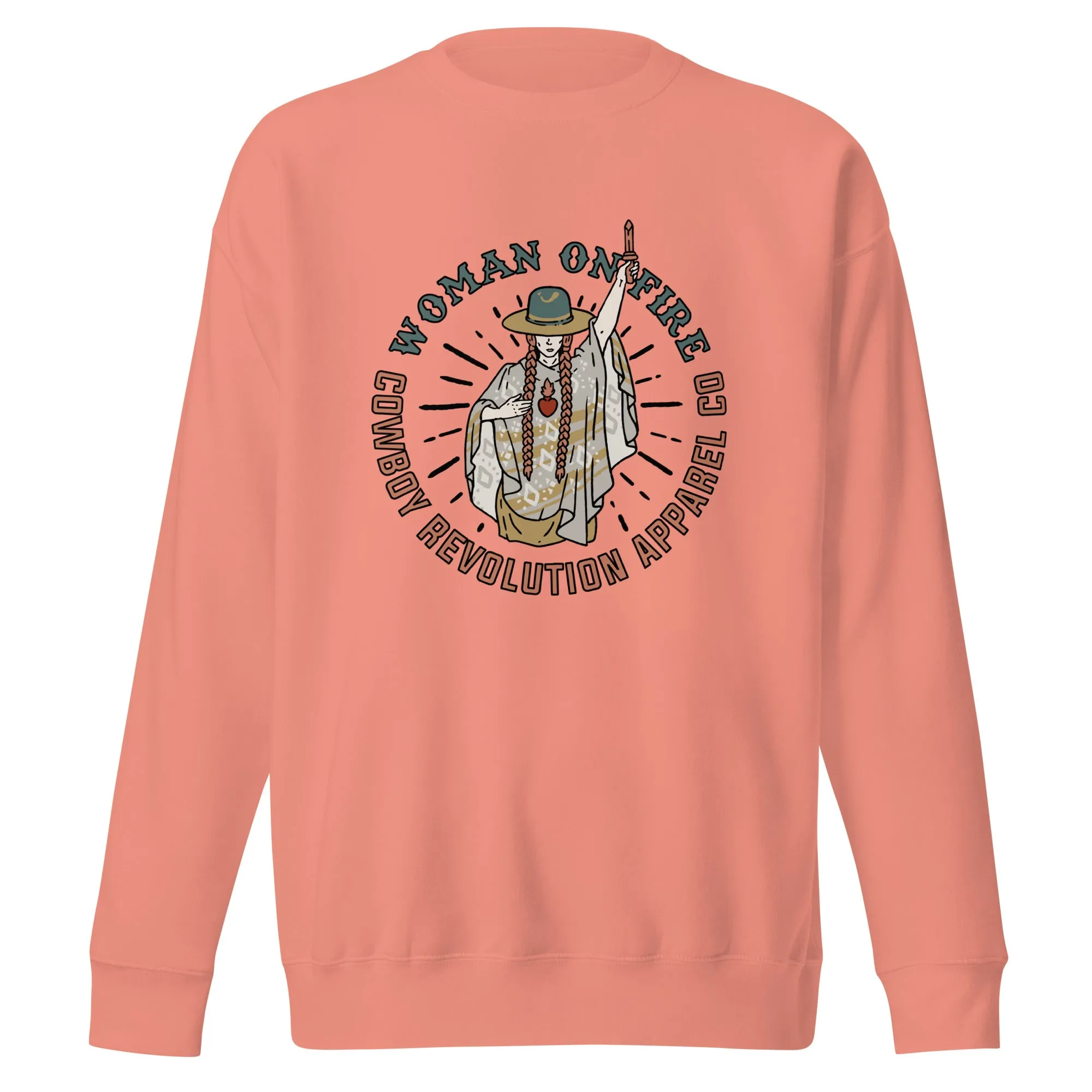 "Woman On Fire" Cowboy Revolution Unisex Premium Sweatshirt