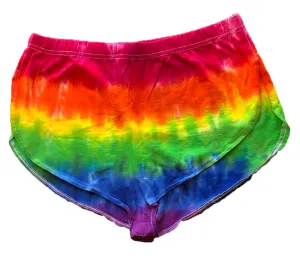 Rainbow Tie-Dye Adult Side Split Shorts