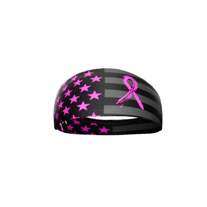 Shadow USA Flag - Breast Cancer Awareness Headband