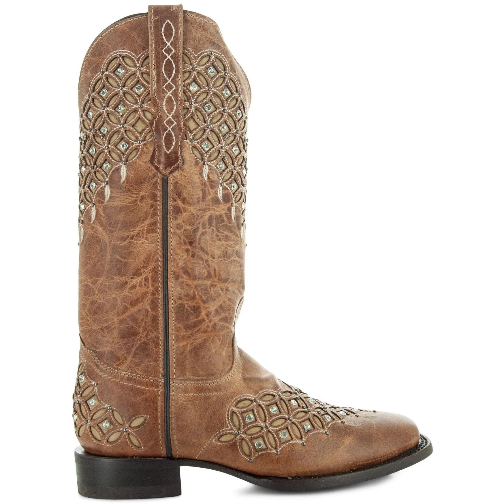 Soto Boots Womens Studded Inlay Cowgirl Boots M50058