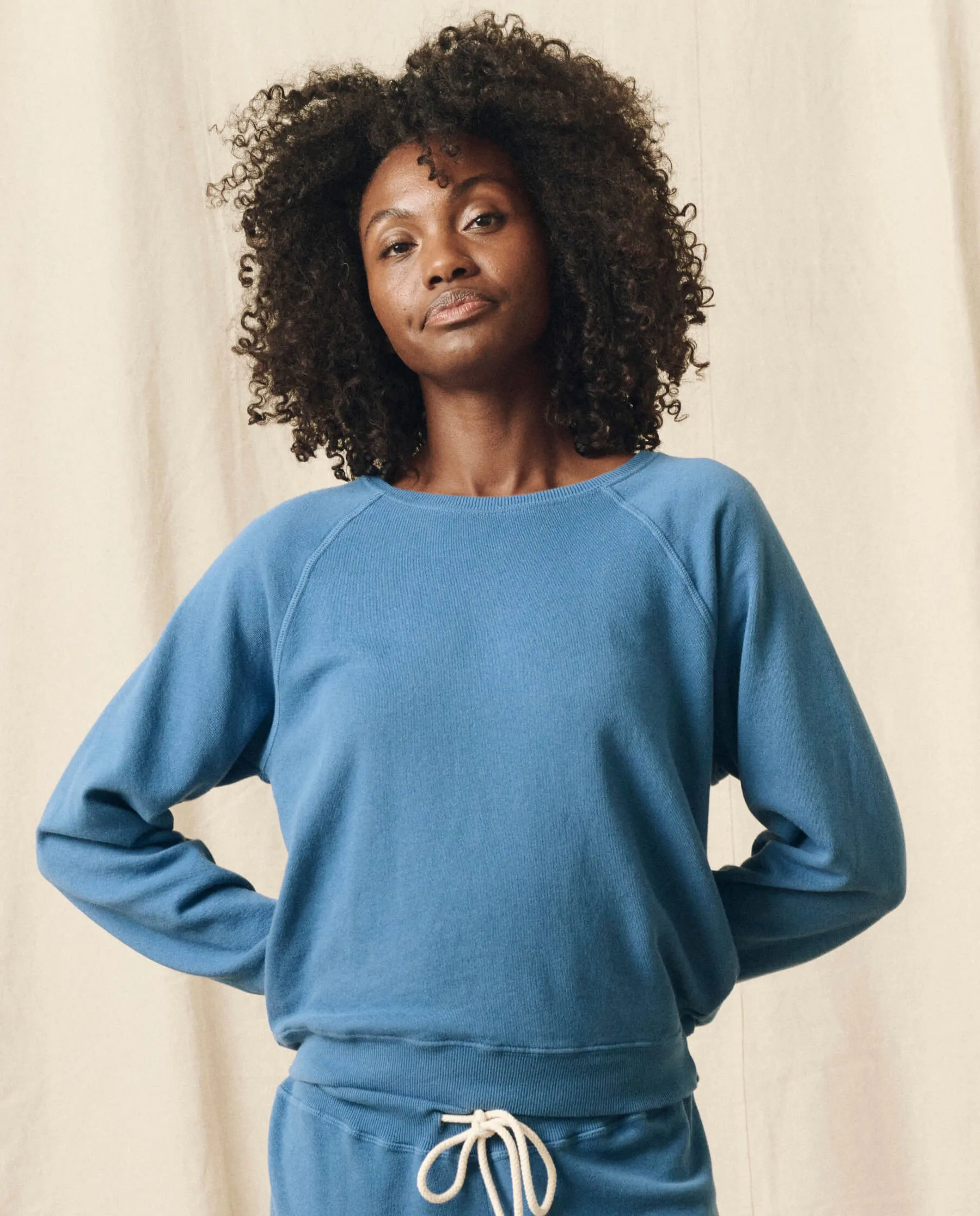 The Shrunken Sweatshirt. Solid -- Glacier Blue