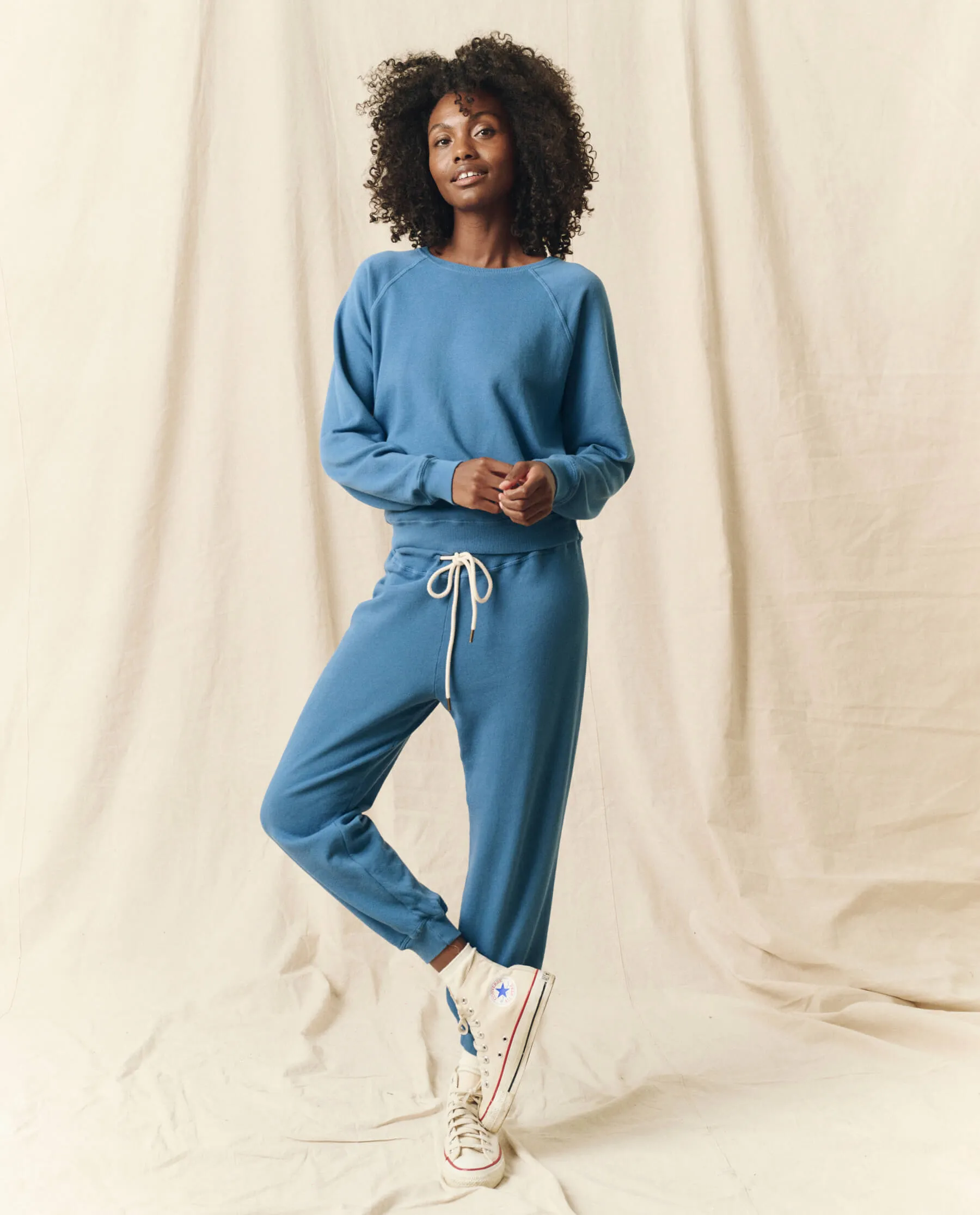 The Shrunken Sweatshirt. Solid -- Glacier Blue