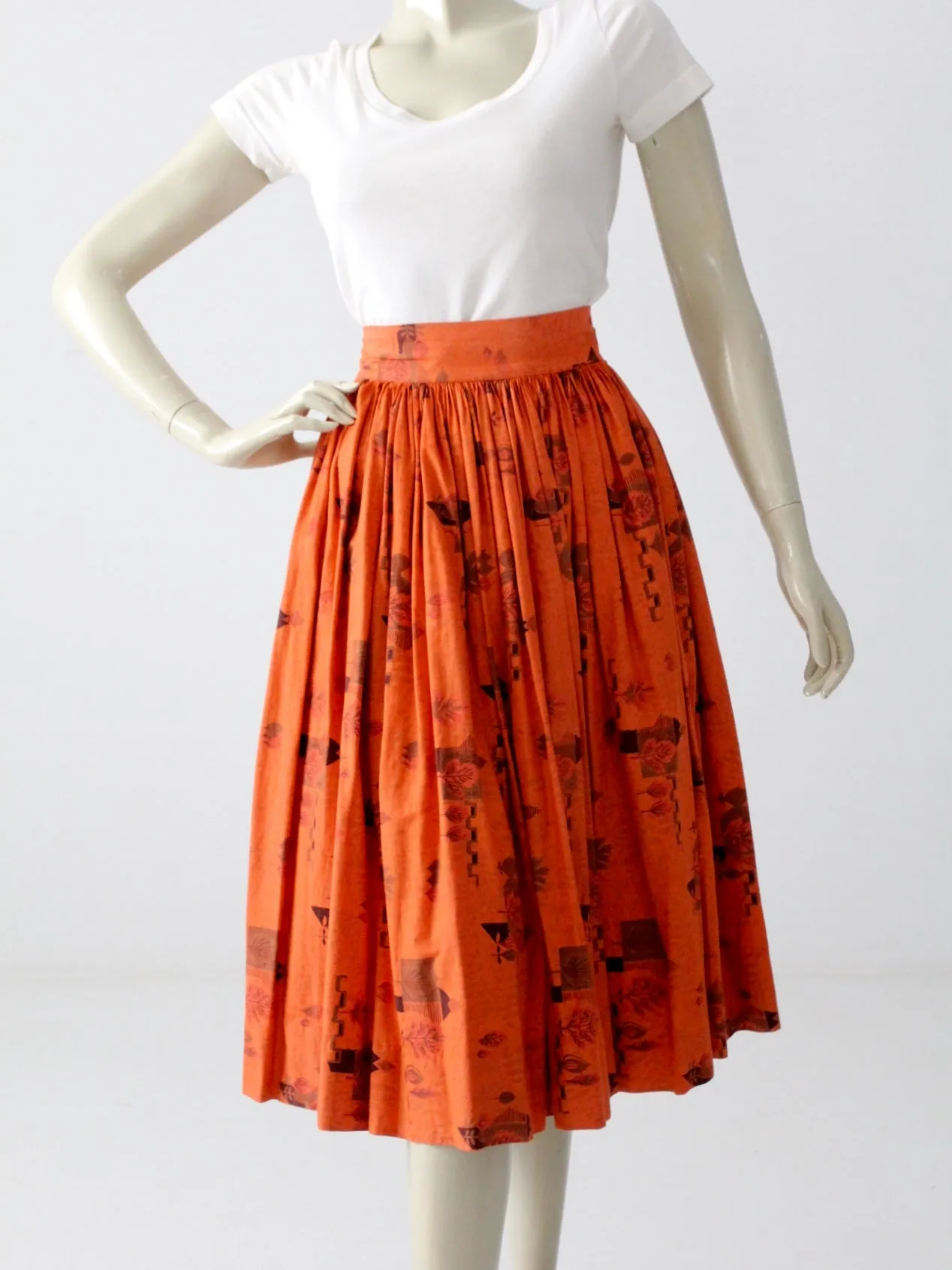 vintage 50s southwestern circle skirt