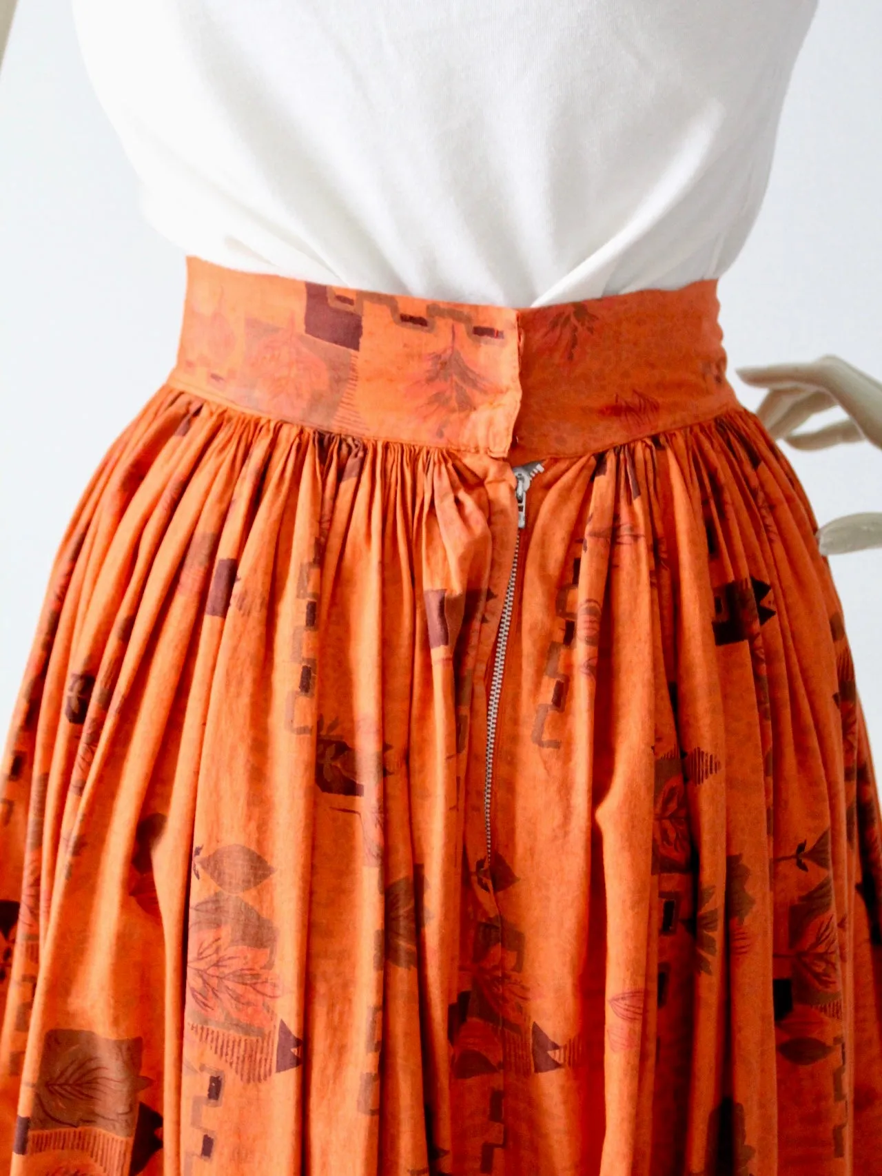 vintage 50s southwestern circle skirt