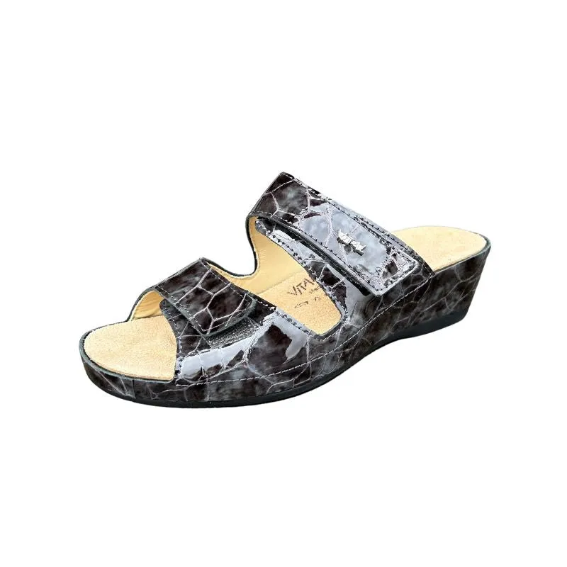 Vital Medic Krokolack anthrazit Women's Sandals