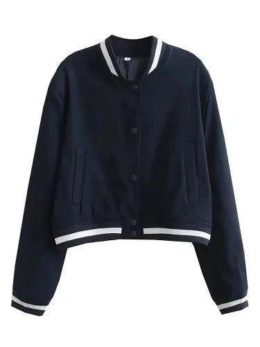 Wenkouban-Winter outfits Christmas Black Friday Stand Collar Short Baseball Coat Jacket