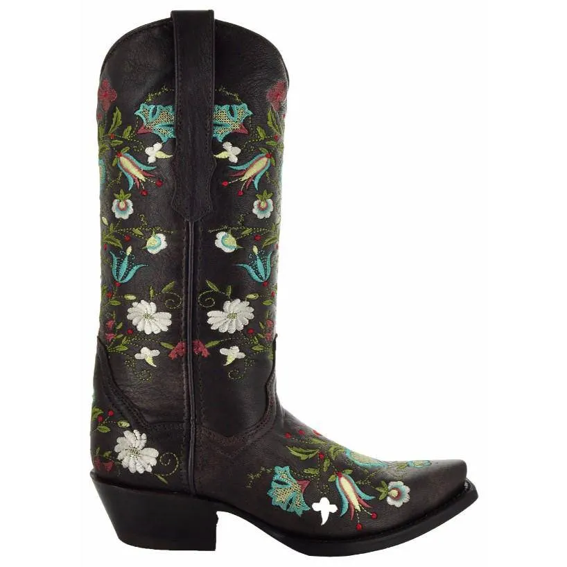 Wildflower Boots | Floral Embroidered Cowgirl Boots (M50030)