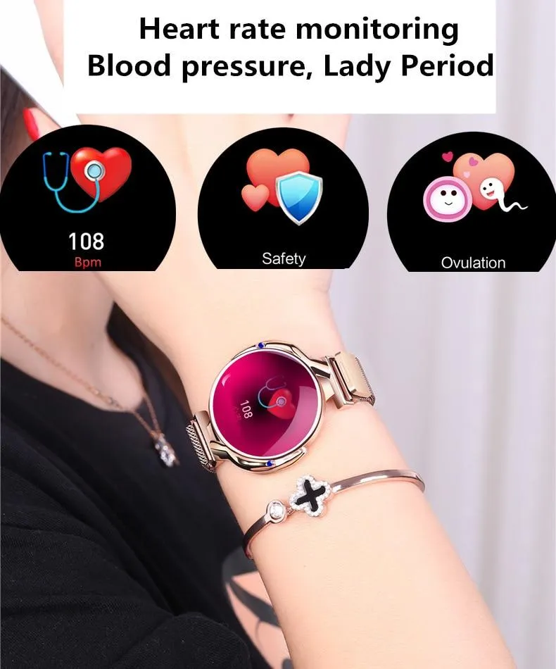 Women Heart Rate Female Physiological Cycle Tracker Bracelet Smart Watch