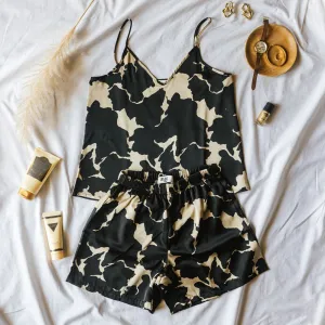 Women summer pajama set Camouflage top   shorts