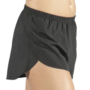 Women's Solid 1" Elite Split Shorts - Black