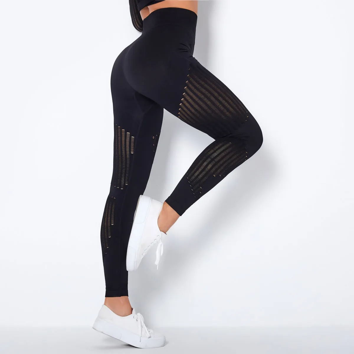 Yogadept hollow out Mesh Breathable Yoga Leggings