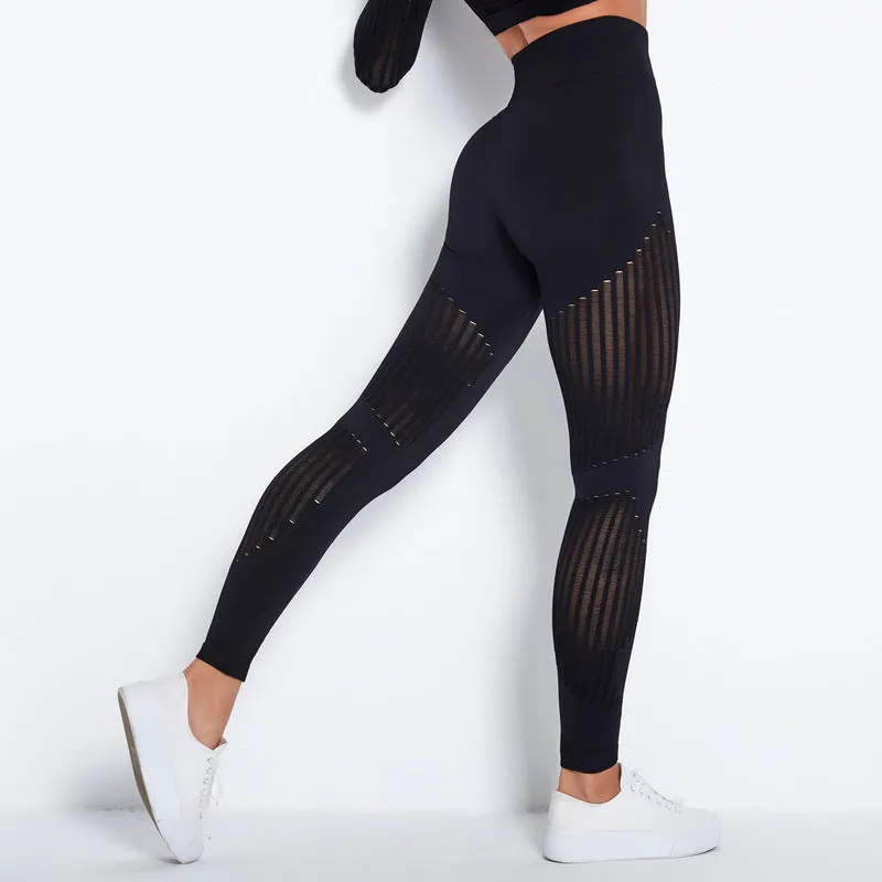 Yogadept hollow out Mesh Breathable Yoga Leggings